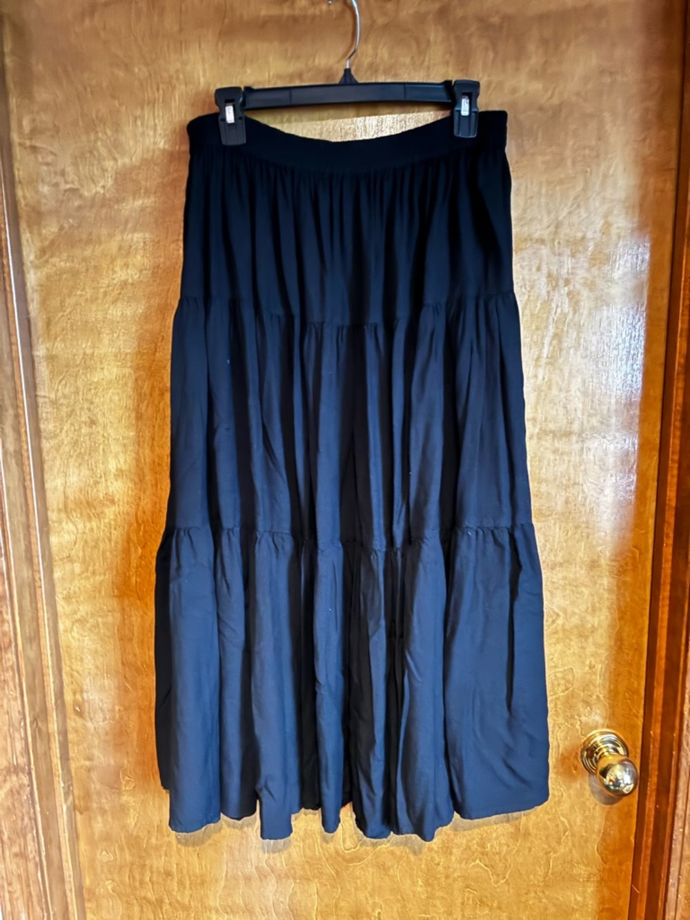 Tantrums Black Tiered Maxi Skirt